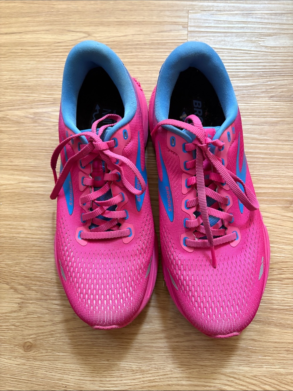Brooks Women’s Pink Running Shoes with Blue Accents